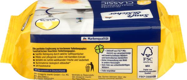 Actual product image dm Sanft&Sicher Moist toilet paper (1 x)