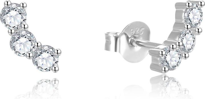 Immagine prodotto Beneto Orecchini longitudinali in argento con cristalli trasparenti AGUP2703 (L)