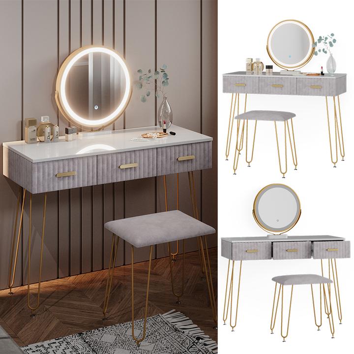 Actual product image Vicco Layla with stool and lighting (100 x 40 x 79 cm)