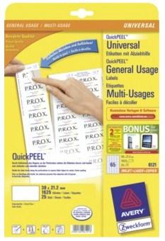 Actual product image Avery Universal labels