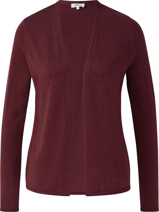 Produktbild s.Oliver Strickjacke Feinstrickjacke mit Rollkante am Saum (44)