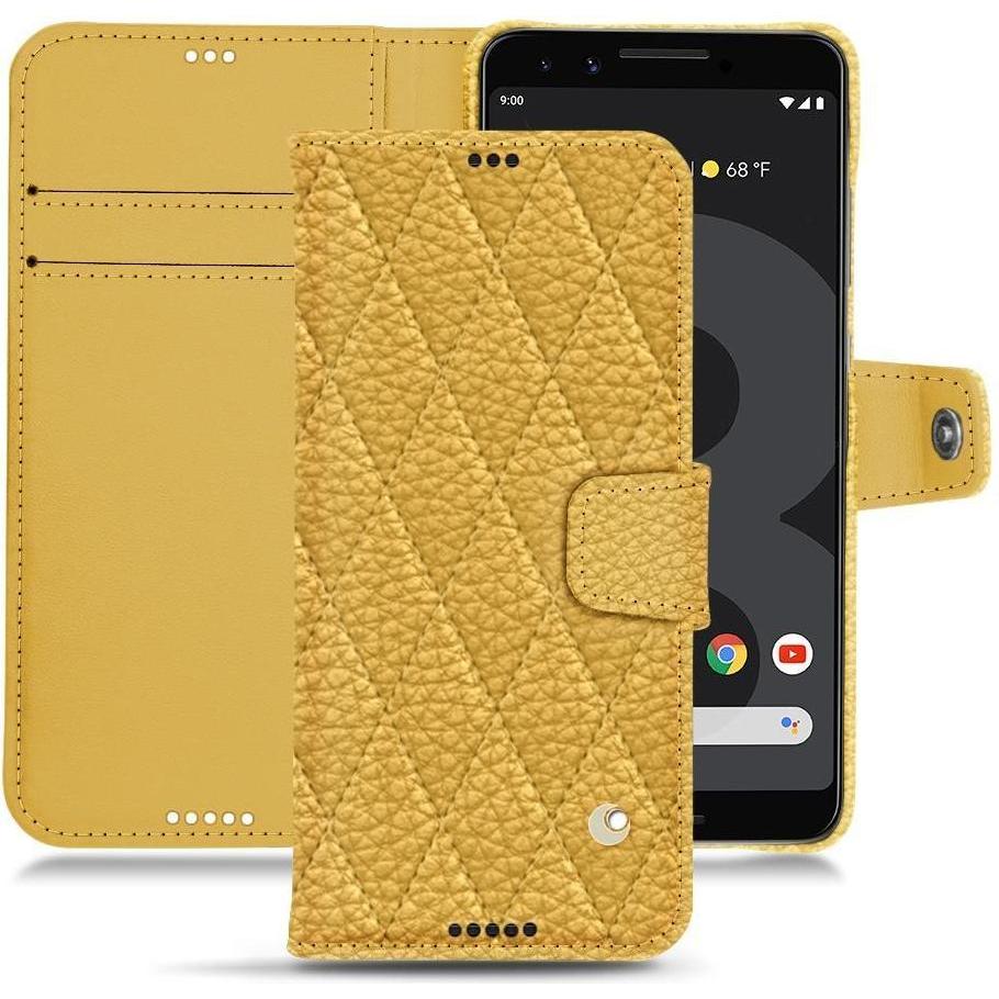 Noreve Lederschutzhülle Wallet (Google Pixel 3 XL), Smartphone Hülle, Orange