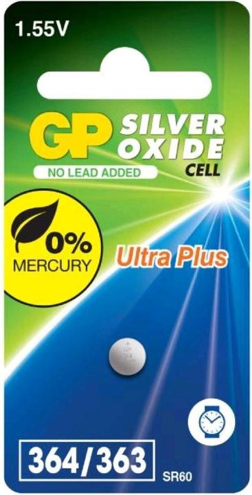 Actual product image GP Batteries GP Watch battery silver oxide 364 SR621SW 1.55V low drain 1pc. (1 pcs., SR60, 17 mAh)