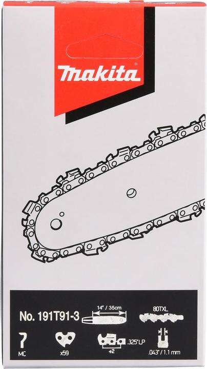 Actual product image Makita 191T91-3 Saw chain 35cm 1.1mm 59T (Chainsaw, Saw chain)