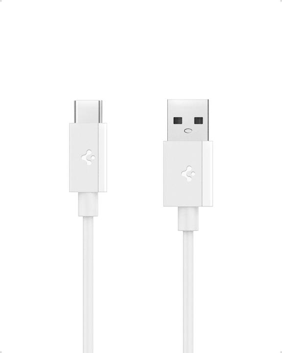 Actual product image Spigen - Data Cable Essential (EB6020AC) - Fast Charging, USB to Type-C, 60W, 480Mbps, 1m - White (1 m, USB 2.0, 60 W)