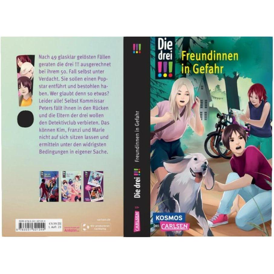 Thumbnail - Die drei DREI AUSRUFEZEICHEN - Freundinnen in Gefahr (Dreifachband), Kinderbücher von Henriette Wich, Mira Sol