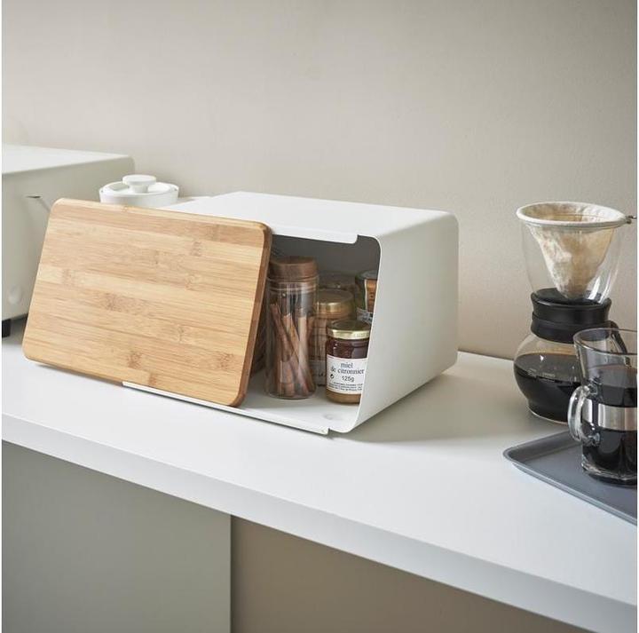 Actual product image Yamazaki Bread bin with removable lid TOWER