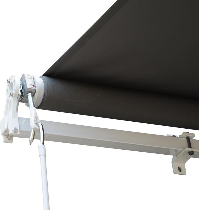 Immagine prodotto Swisshandel24 elektrische Markise Gelenkarmmarkise Kurbel inkl. Fernbedienung Alu Grau 5x3m (4.95 m)