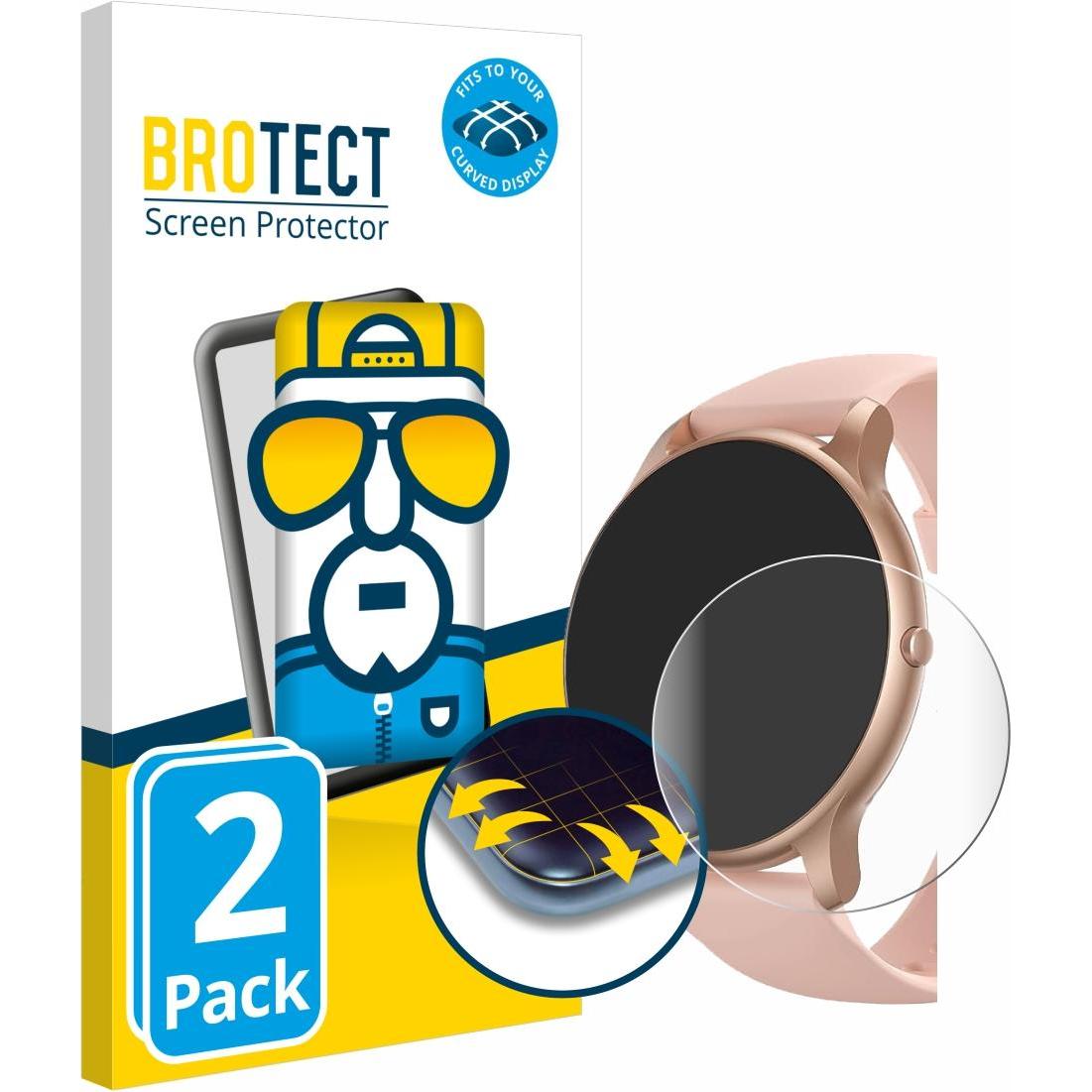 BROTECT Full-Cover Displayschutz, Smartwatch Schutzfolie, Transparent