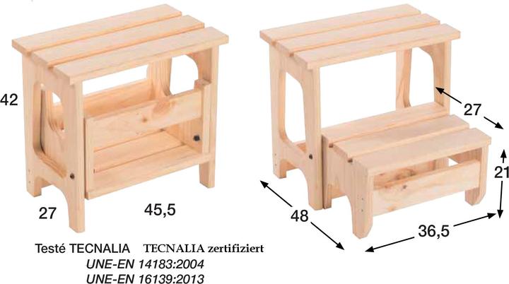 Actual product image Europe & Nature Step stool (Stile, 27 cm)