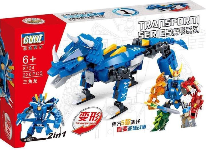 Actual product image Gudi 8724 - Transform Mecha-Dino Triceratops
