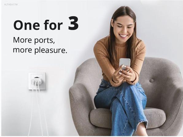 Produktbild Conceptronic Ladegerät 3Port 67W,2xUSB-C,3-in-1 USB-A PD ws (67 W, 3 Ports)