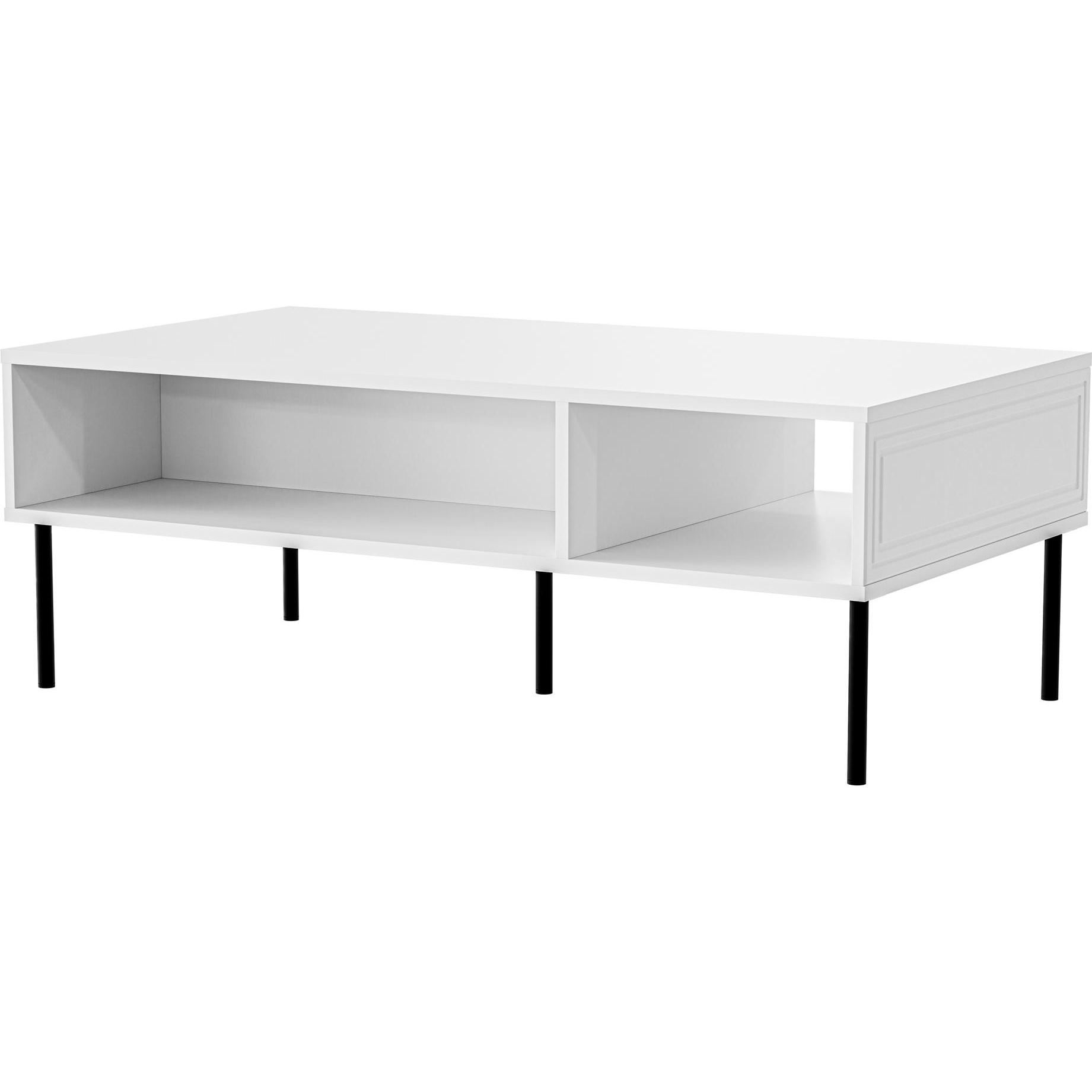 Cama, Couchtisch + Beistelltisch, Stolik/ława PALAZZO BIS 110x60x40 biały mat (110 x 60 x 40 cm)