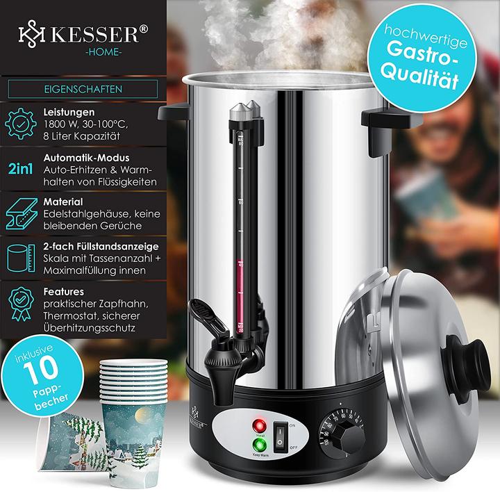 Produktbild Kesser Gluehweinkessel 8L Edelstahl