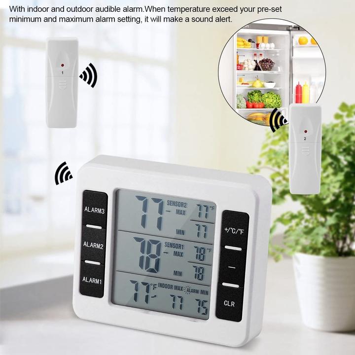 Actual product image Garsent Freezer Thermometer LCD Display