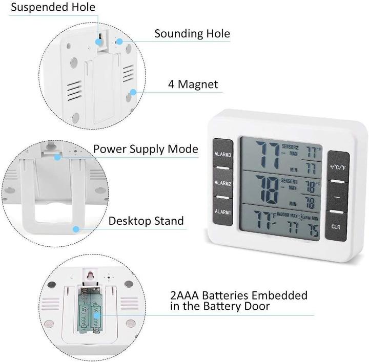 Actual product image Garsent Freezer Thermometer LCD Display
