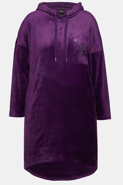 Produktbild Ulla Popken Loungewear-Nickikleid, Kapuze, Langarm, recycelt (46, 48)