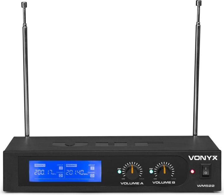Image du produit Vision microfoonset - Vonyx WM522 VHF microfoonset met 2 handmicrofoons