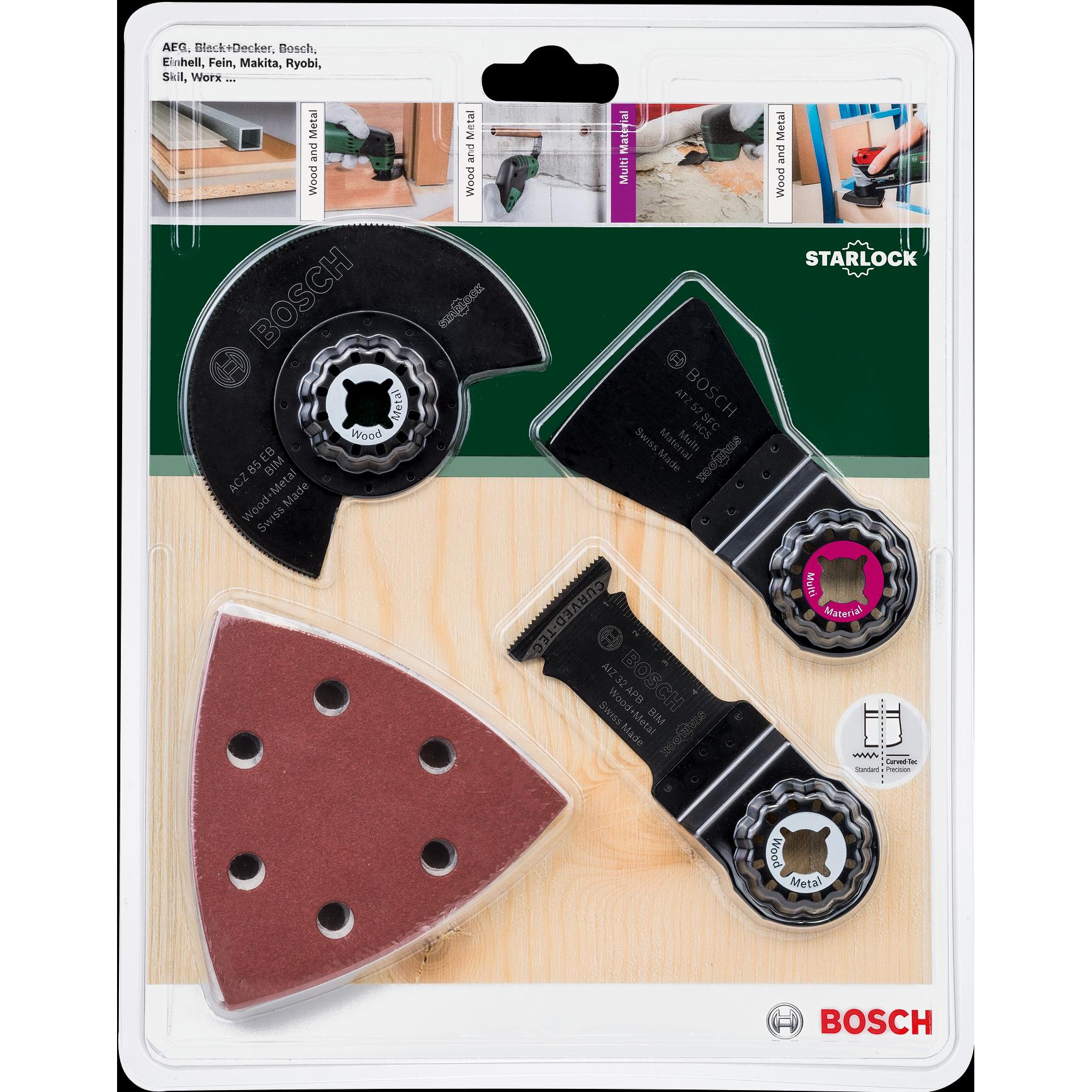 Bosch Professional Zubehör, Sägeblatt, Starlock-Set Universal, 13-teilig, für Multi-Cutter, Wood and Metal