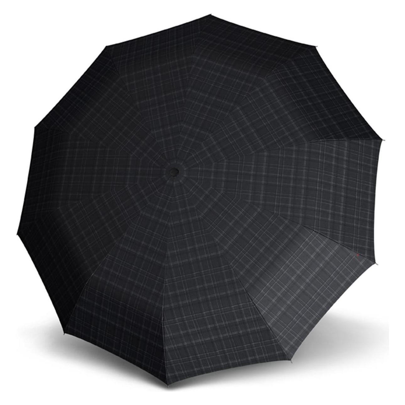 Knirps, Unisex, Regenschirm, Stockregenschirm T770 Long Automatic, Mehrfarbig, Grau, Schwarz