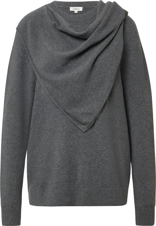 Actual product image s.Oliver Strickpullover Pullover mit fixiertem Schal (40)