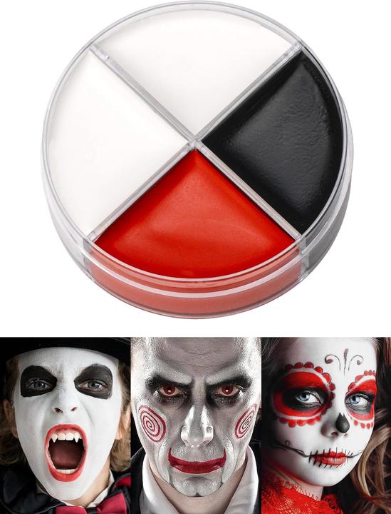 Produktbild Kryolan Creme Schminke schwarz-weiss-rot Make-up 15 ml