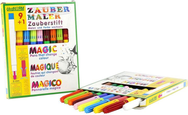 Produktbild ÖkoNorm Zaubermaler (Weiss, Gelb, Violett, Grün, Blau, Schwarz, Rot, Braun, 10 x)
