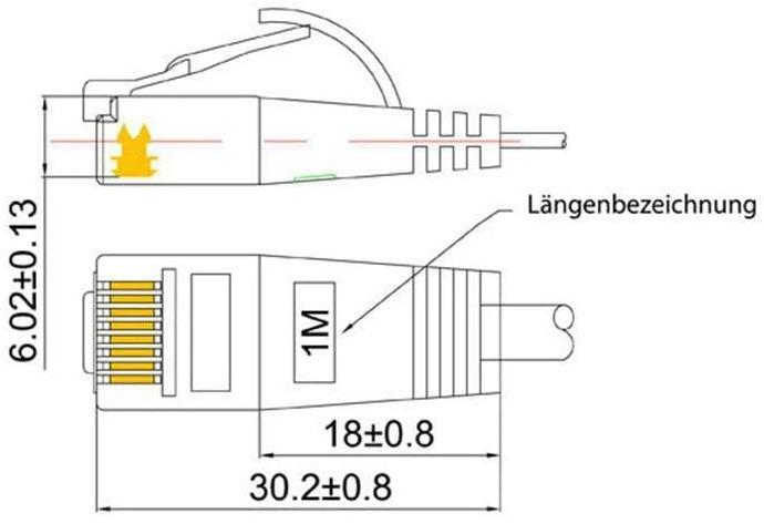 Actual product image Lightwin Network cable (UTP, CAT6, 0.50 m)
