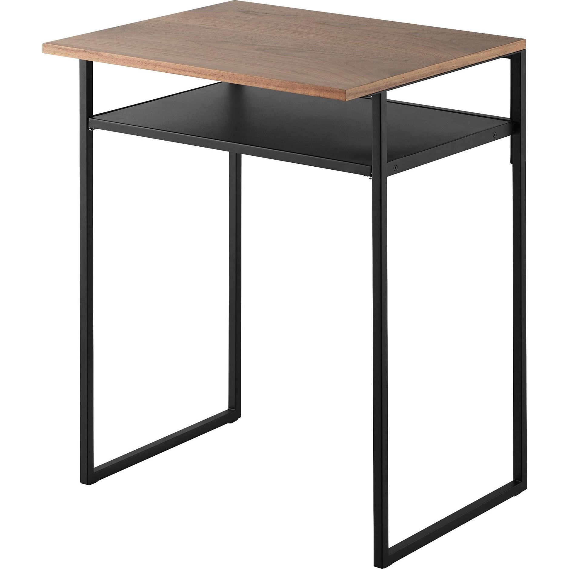 Yamazaki Marrone/Nero Tavolino Da Salotto, Tavolo Con Ripiano In Legno E Piano Allungabile Tower