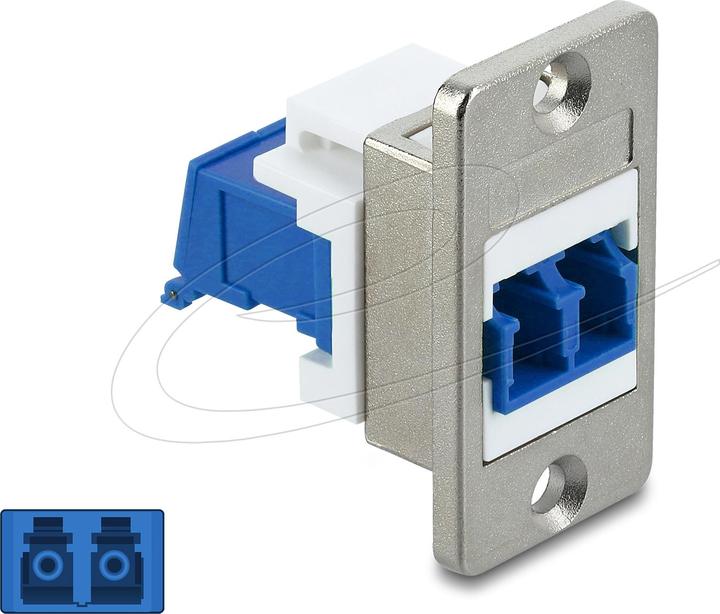 Produktbild Delock Panel Mount LC Duplex Buchse zu LC Duplex Buchse mit (Netzwerk Zubehör)