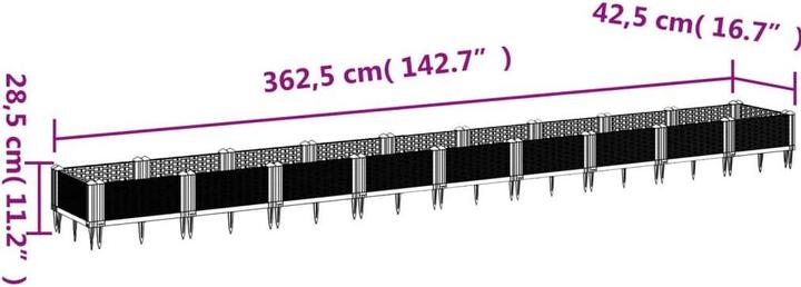 Produktbild vidaXL Pflanzkasten (36.25 x 42.50 x 28.50 cm)