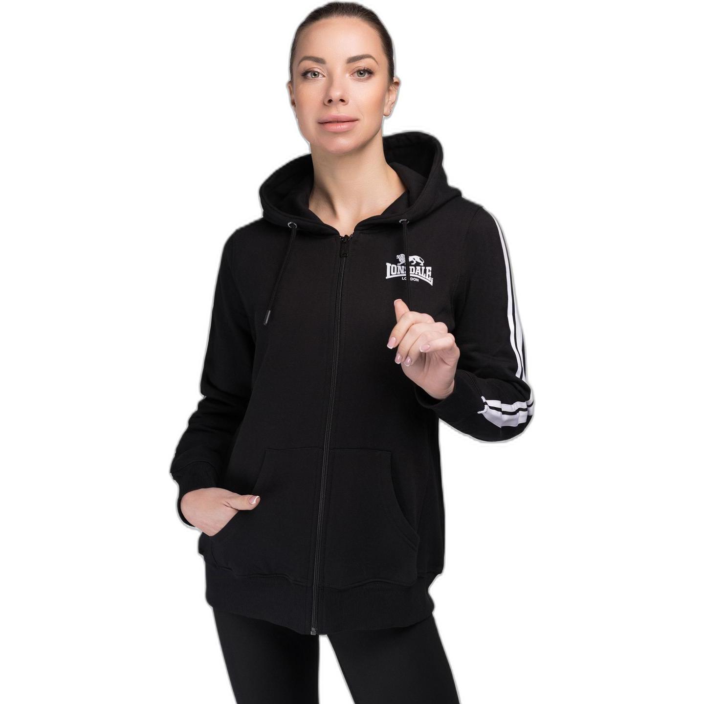 Thumbnail - Lonsdale, Damen, Pullover, Windygates, Weiss, Schwarz, (L)