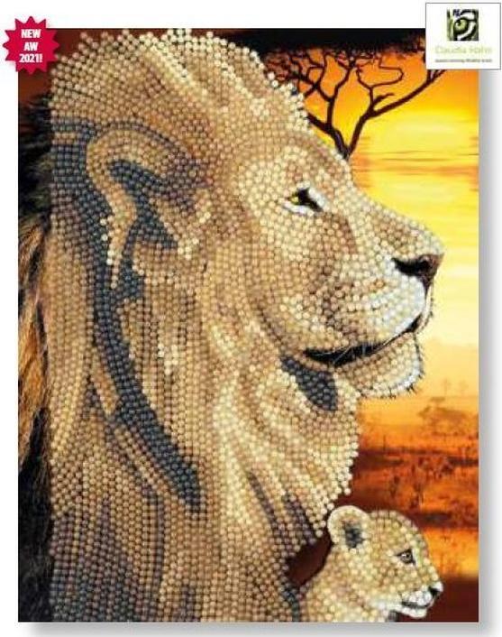 Craft Buddy Löwen der Savannah, Crystal Art Notizbuch