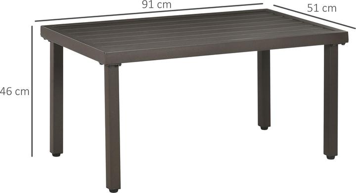 Image du produit Outsunny Table d'appoint d'extérieur avec cadre en acier