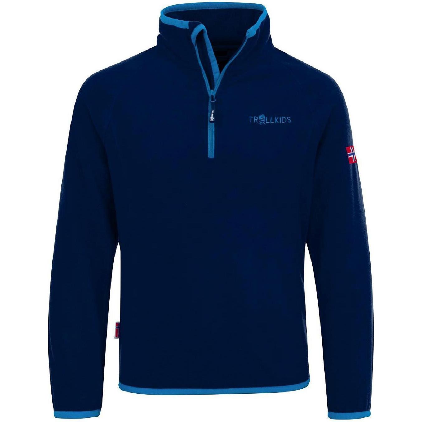 Trollkids, Unisex, Pullover, Nordland Half Zip, Blau, (128)