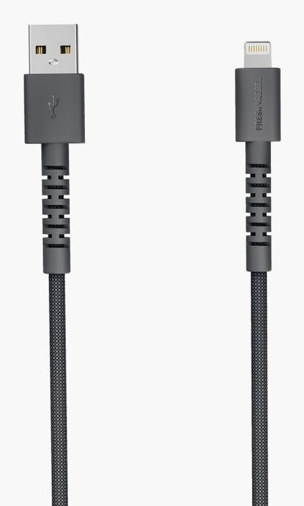 Actual product image Fresh'N Rebel Fresh 'n Rebel USB-A zu Lightning silicon geflochtenes Kabel "FlexWave" 70cm, Storm Grey (0.70 m, 12 W)