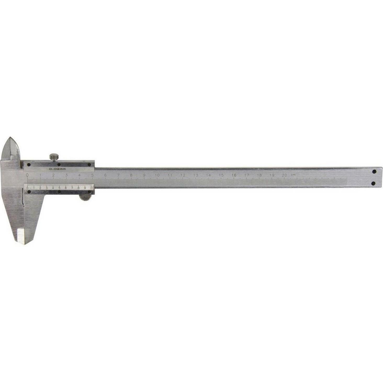 GEKO, Messlehre, Metall-Gleitskala, 0-200 mm x 0,02 (20 cm)