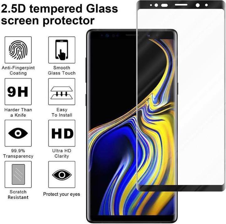Actual product image Cadorabo Fullcover Display Protection Glass for Samsung Galaxy NOTE 9 Retail Packaging (1 pcs., Samsung Galaxy Note 9)
