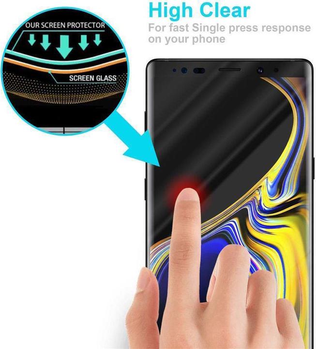 Actual product image Cadorabo Fullcover Display Protection Glass for Samsung Galaxy NOTE 9 Retail Packaging (1 pcs., Samsung Galaxy Note 9)