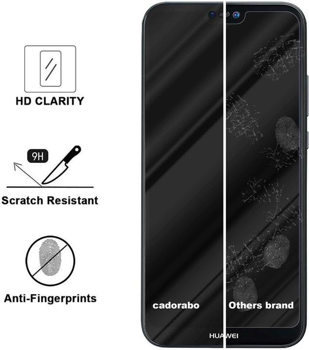 Produktbild Cadorabo Fullcover Display Schutzglas für Huawei P20 LITE 2018 / NOVA 3E Retail Packaging (1 Stk., Huawei Nova 3E, Huawei P20 Lite)