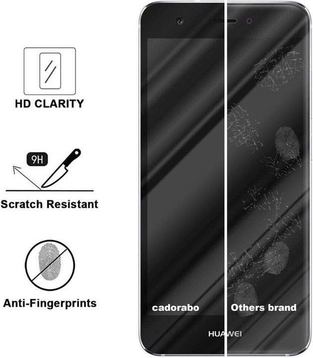 Produktbild Cadorabo Fullcover Display Schutzglas für Huawei NOVA 2 Retail Packaging (1 Stück, Huawei Nova 2)