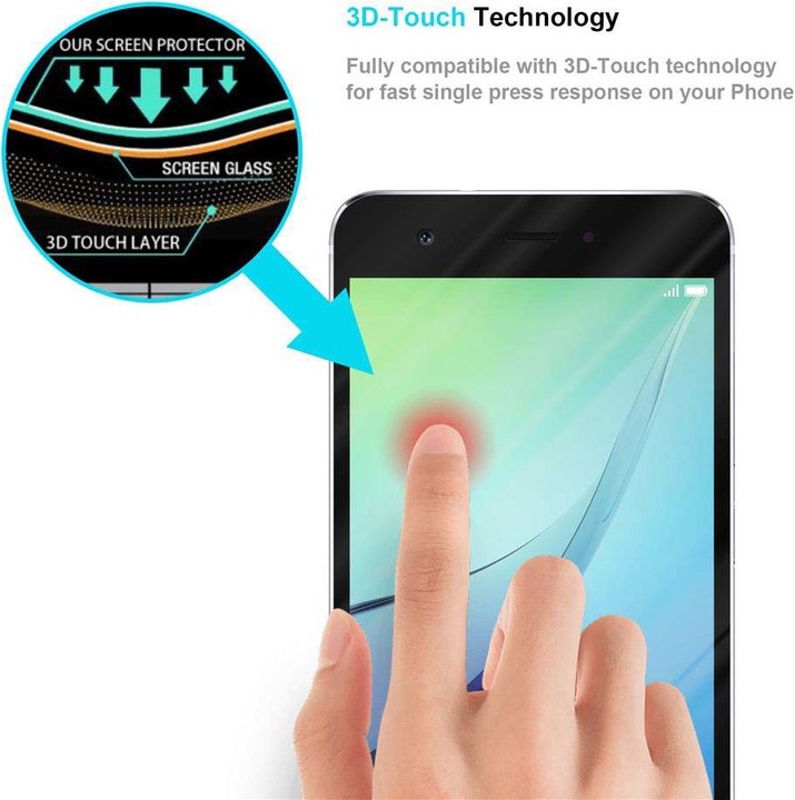 Produktbild Cadorabo Fullcover Display Schutzglas für Huawei NOVA 2 Retail Packaging (1 Stück, Huawei Nova 2)