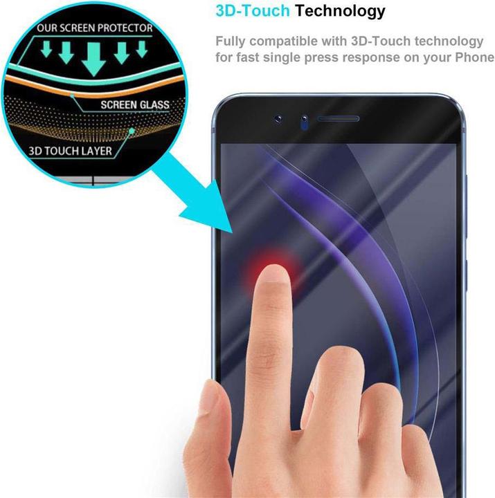 Image du produit Cadorabo Verre de protection d'écran Fullcover pour Honor 8 / 8 PREMIUM Retail Packaging (1 pcs, Apple iPhone 8)