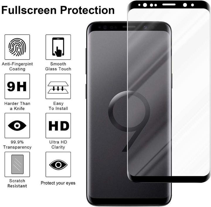 Produktbild Cadorabo Fullcover Display Schutzglas für Samsung Galaxy S9 Retail Packaging (1 Stück, Samsung Galaxy S9)