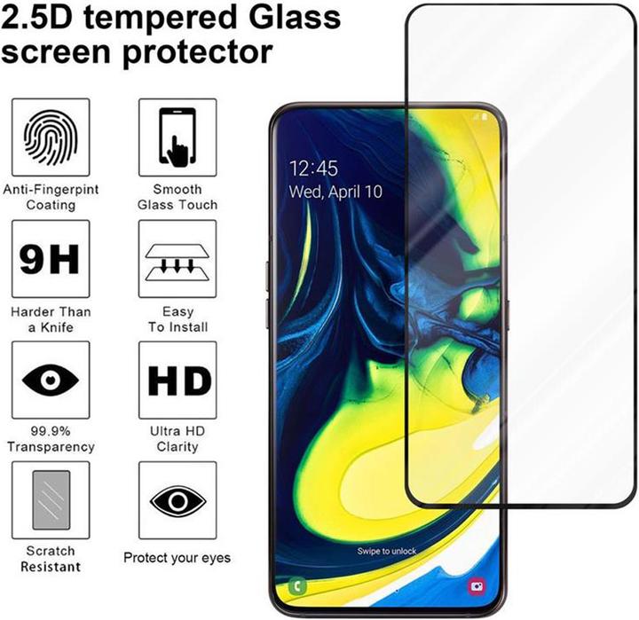 Image du produit Cadorabo Fullcover écran de protection en verre pour Samsung Galaxy A80 / A90 4G Retail Packaging (1 pcs, Samsung Galaxy A80)