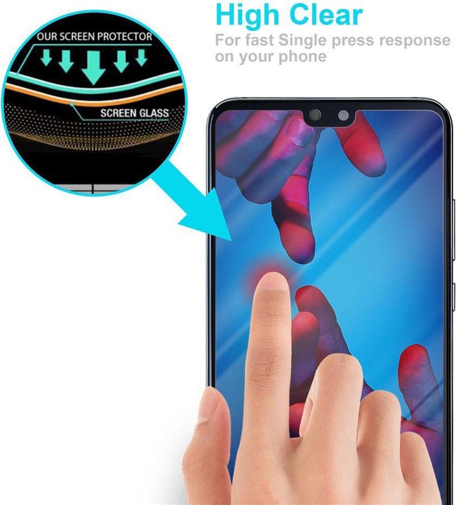 Produktbild Cadorabo Display Schutzglas für Huawei P20 LITE 2018 / NOVA 3E (1 Stück, Huawei P20 Lite, Huawei Nova 3E)
