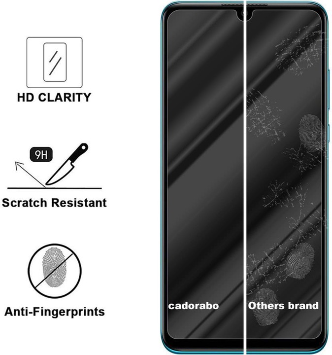 Actual product image Cadorabo Display Protection Glass for Huawei P30 LITE (1 Piece, Huawei P30 Lite)