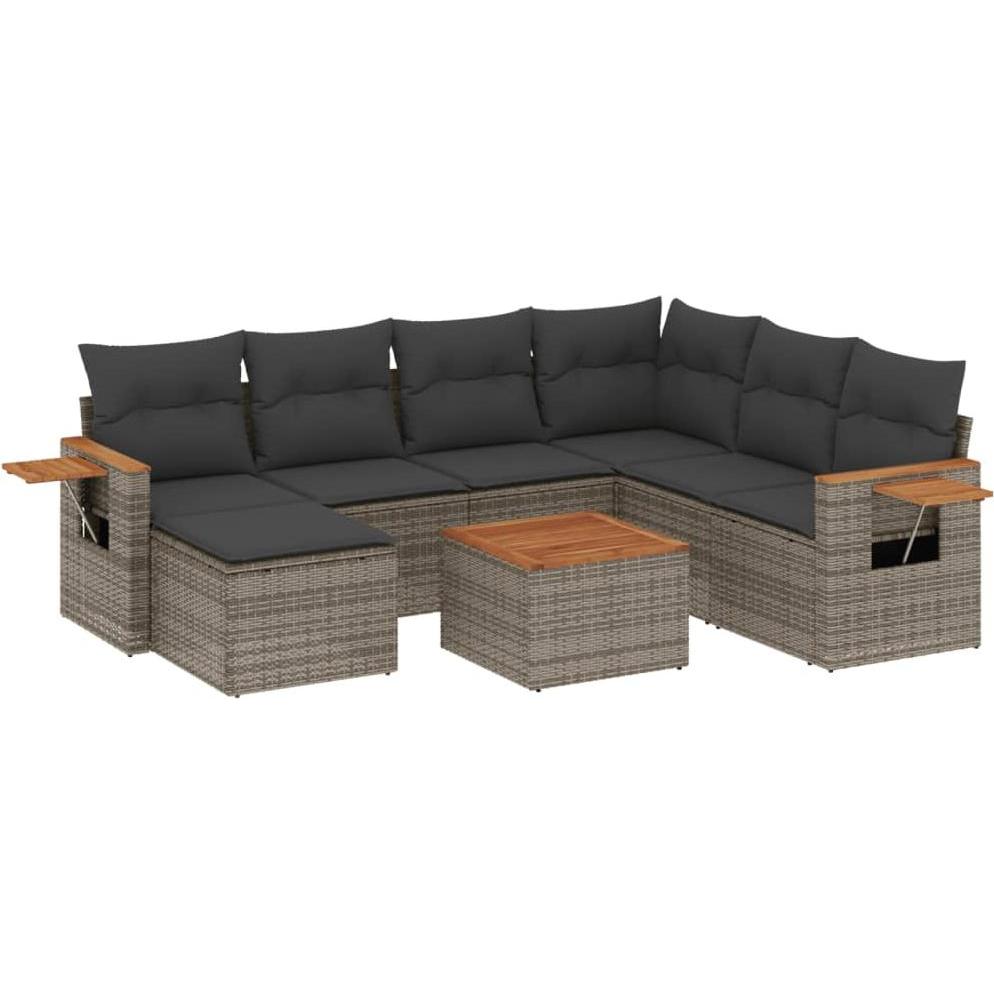 VidaXL, Gartenlounge, 10-tlg. Garten-Lounge-Set mit Kissen