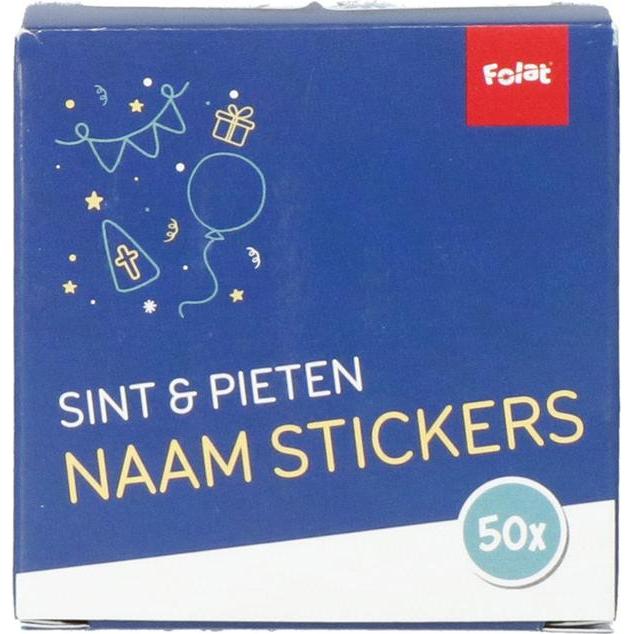 Folat, Sticker, Namensaufkleber Geschenk - Sint en Pieten - 50 Stück