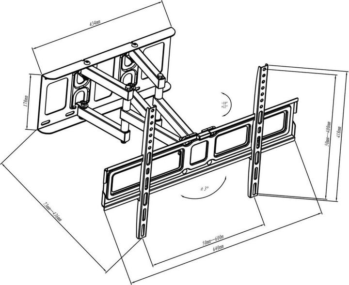 Actual product image myWall TV wall mount (Wall, 40 kg, 32" - 70")